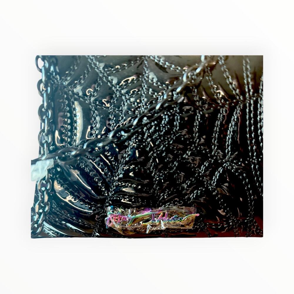 NWT Betsey Johnson Charms & Spells Bag Black Patent Halloween Crossbody HTF - Picture 7 of 11